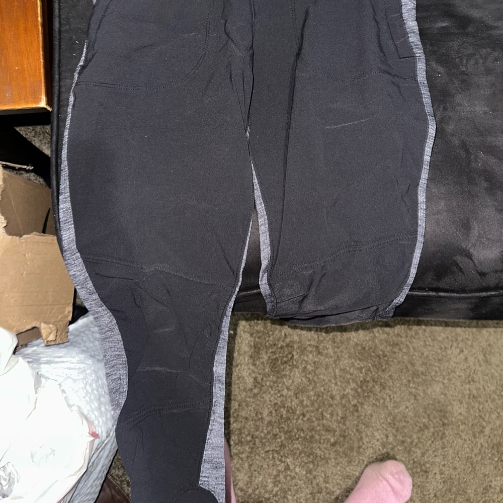 Athleta Black and Gray Sweatpants Sleek Design